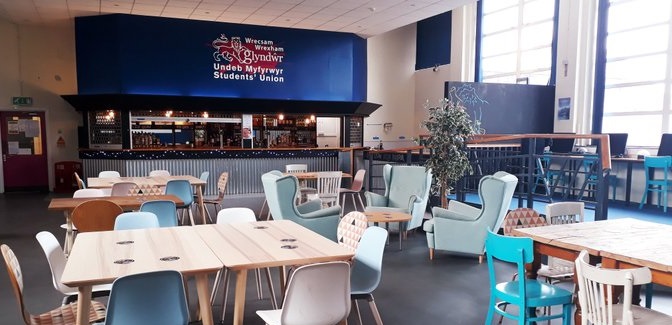The Lazy Lion bar and Pizzeria in the Students Union