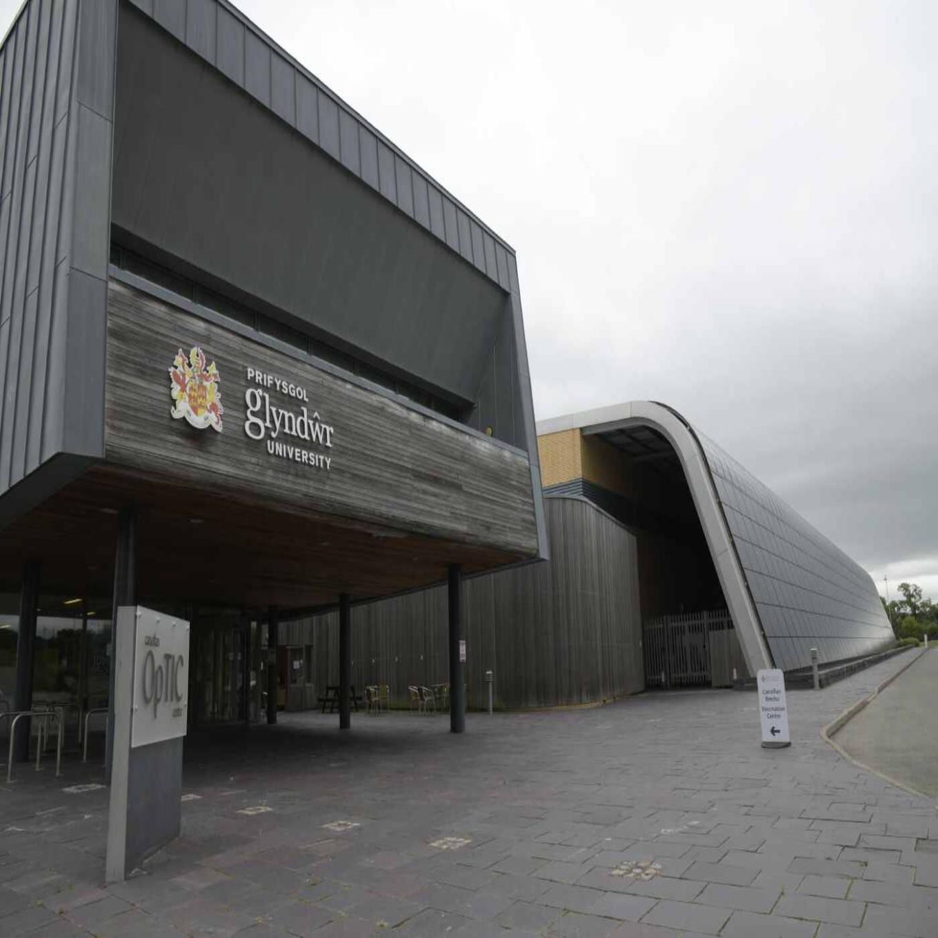 Entrance of the St Asaph campus of Wrexham Glyndwr University