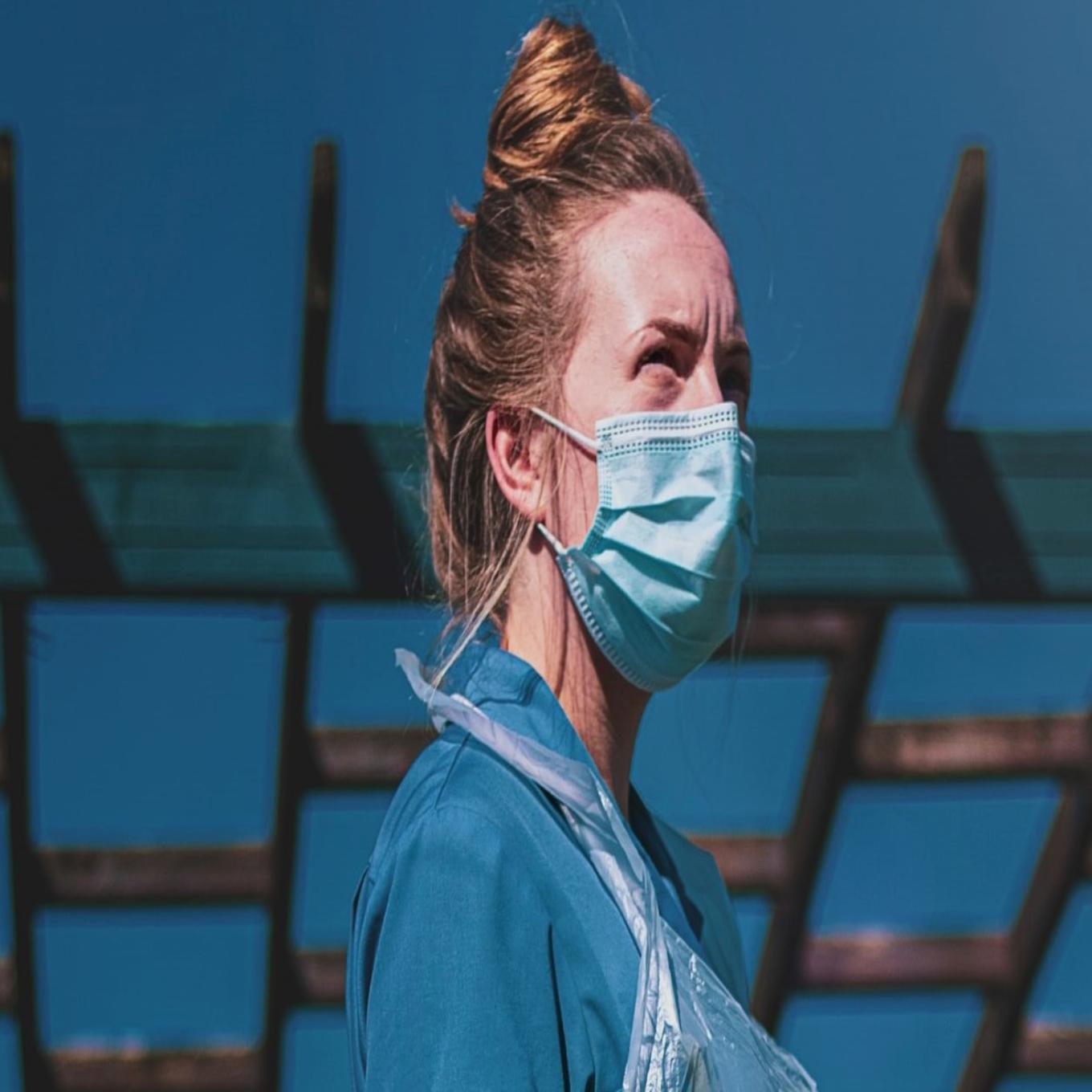 nurse wearing a mask